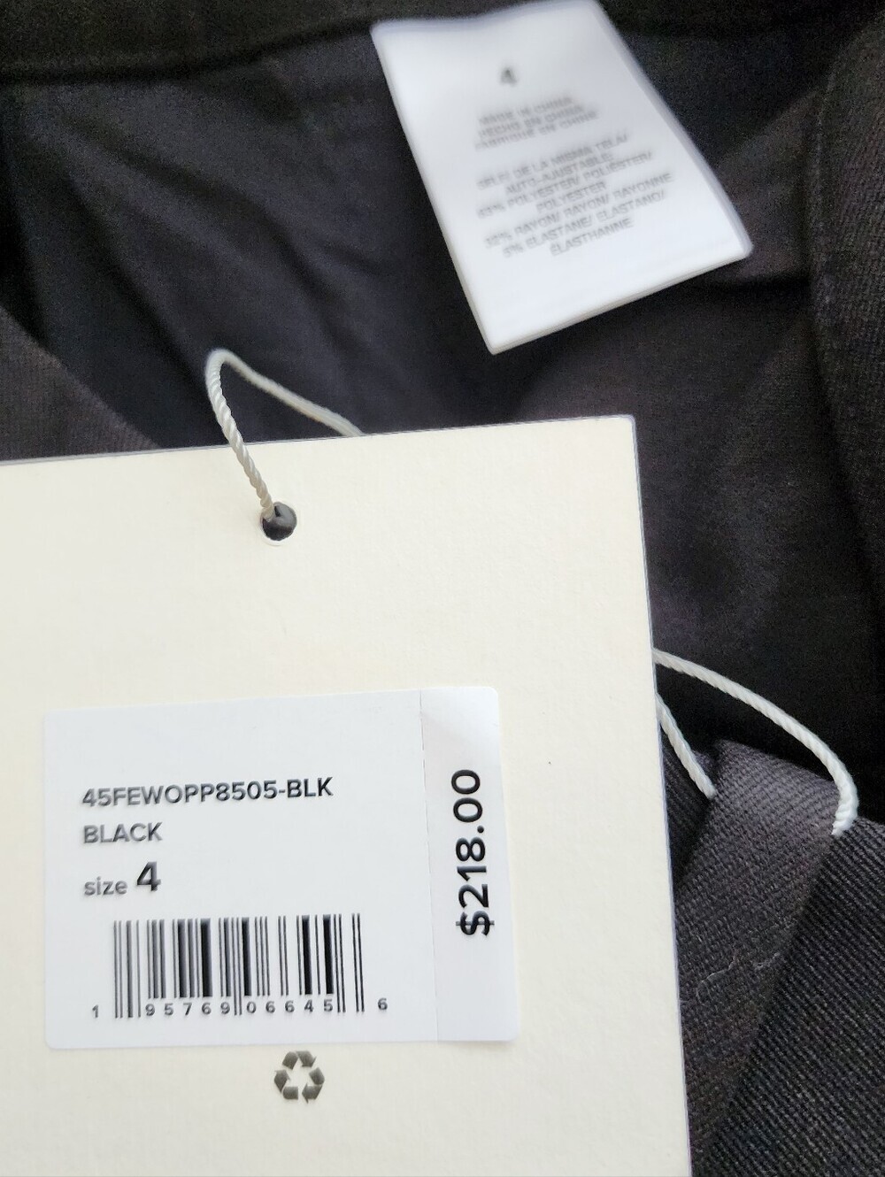 FAVORITE DAUGTHER  BLACK TROUSERS NWT FRONT PLEARS STRAIGHT LEG WOMENS SIZE 4 - Picture 16 of 16